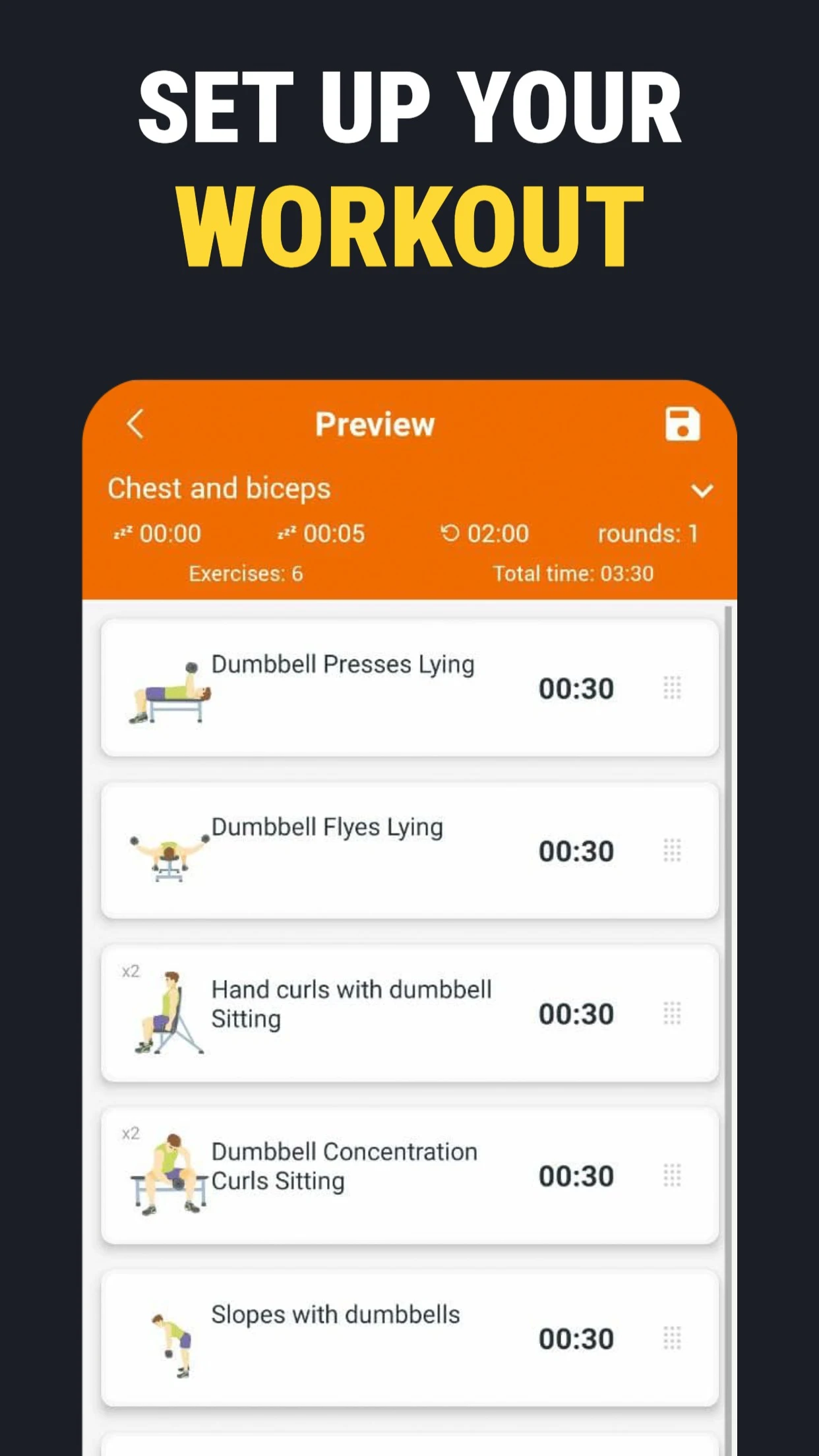 Home workouts with dumbbells screenshot